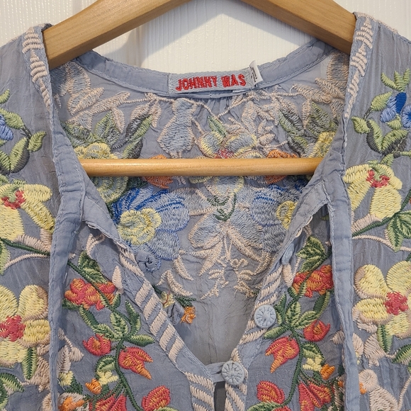 Johnny Was Taifa embroidered top Small - Picture 5 of 5